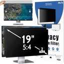 [2-Pack] 19 Inch Privacy Screen for Computer Monitor 5:4 Aspect Ratio, Eye Protection Anti Blue Light Glare Shield, 19inch Removable Black Blackout Anti Spy Desktop Security Private Filter