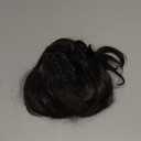 Sofeiyan 13" Ponytail Extension Long Curly Ponytail Clip in Claw Hair Extension Natural Looking Synthetic Hairpiece for Women, Darkest Brown Tend to Black