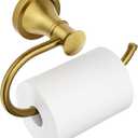 BESy Brushed Gold Toilet Tissue Paper Holder Brushed Gold Bathroom Accessories Toilet roll Paper Hanger, Wall Mounted, Rustproof