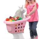 Step2 Little Helper's Shopping Cart for Kids, Play Grocery Cart, Made of Durable Plastic, for Toddlers 2+ Years Old, Pink