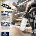 Heavy Duty Garden Hose Nozzle, 2026 Upgraded High Pressure Water Cleaning Jet, Multi-Function Sprayer for Lawn, Yard, Car, Pet, Driveway – Universal Fit 3/4 Inch Thread, No Electricity Needed