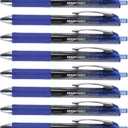 Amazon Basics Gel Pens Fine Point Smooth Writing Pens, Retractable, Blue, 0.7mm, 12 Pack