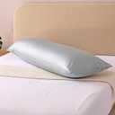 evolive Luxury 100% Tencel Material Silk Feel Cooling Breathable Pillow Cover/Pillowcases (Mineral Blue, 21X54 Body Pillow Cover)