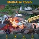 Sondiko Powerful Cooking Propane Torch Gun, Culinary Torch Campfire Starter, Adjustable Weed Torch Burner for Searing Steak, BBQ, Welding (Gold & Black) Propane Tank Not Included