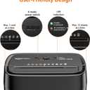 Amazon Basics 12-Sheet Cross-Cut Paper and Credit Card Shredder with Overheat Protection, Black (New Model)
