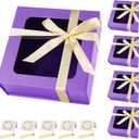 Purple Gift Boxes with Window,7.5"x7.5"x3.1" Bridesmaid Boxe for Gift Giving,Birthday Gift Box with Magnetic,Closure Lid Gift Boxes for Presents,Cute Boxe,Luxury for Gift Packaging,Gift Box for Wrapping Gifts