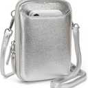 befen Genuine Leather Crossbody Cell Phone Purse for Women, Small Zip Around RFID Blocking Crossbody Wallet Bags
