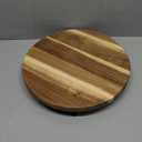 WILDMOS Decorative Round Wood Riser for Display,Pedestal Tray for Home or Kitchen and Bathroom Countertop Organizer,Farmhouse Kitchen Counter Decor Tray. (12-inch)