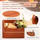 2 x Marspark 2 Set PU Leather Mail Holder Wall Mount 12.2x10.24 Inch Leather Letter Holder 2 Ring Binder Hanging Wall File Organizer Mail Sorter for Decor Storage Letter Postcard Flower Home Office(Brown)