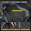 Powerty Floor Mats for Jeep Wrangler JK 2014-2018 Unlimited 4-Door (NOT for JL or 2-Door) All Weather TPE Custom Fit Car Mats Floor Liners 1st & 2nd Row, Black