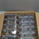 KOMUEE 10 Packs 30oz Glass Meal Prep Containers 2 Compartments,Glass Food Storage Containers with Lids,Airtight Lunch Bento Boxes,Microwave,Oven,Freezer and Dishwasher Safe (Gray)