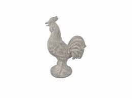 Rooster Statue Chicken Figurine Cement Rooster Figurine Figurines Artwork for Outdoor, Backyard, Patio and Home Kitchen Decoration