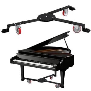 BreezeHug Heavy Duty Piano Truck Dolly Spider Mobile Cart for Concert Baby Grand Piano Moving Dolly with 3 Large Wheel Adjustable Legs Moving Dollie Stage Stand for Music Hall Transportation