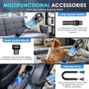 CKIKH Handheld Vacuum Cordless, 15000PA Strong Suction Hand Held Car Vacuum Cleaner Portable with Multi-Nozzles & Washable Filter, Lightweight Rechargeable Vacuum Cleaner for Home, Car, Office, Pets, Black & Gold