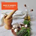 IMUSA USA Bamboo Mortar and Pestle, Small, Natural