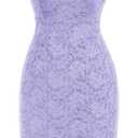 GRACE KARIN Cocktail Dress for Women Cap Sleeve Lace Dress for Wedding Guest Business Casual Dresses (Medium, Lavender)