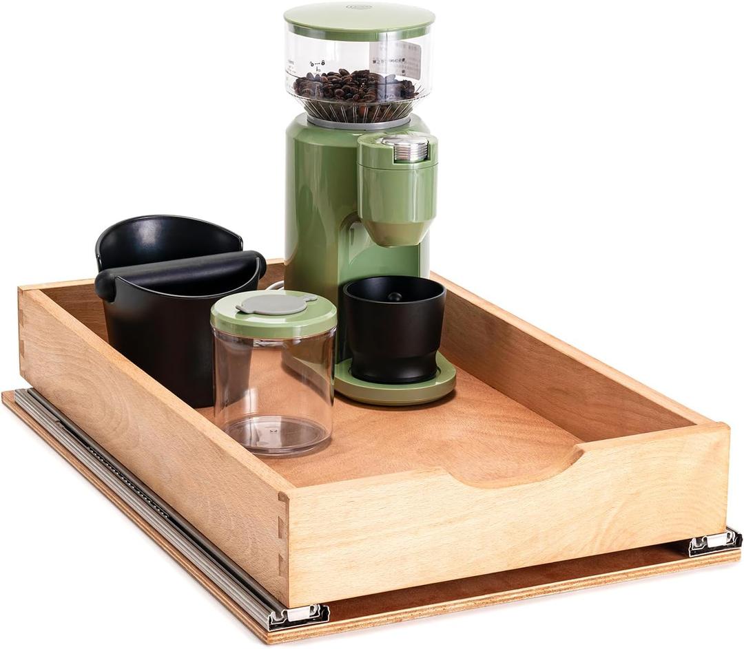 Pull Out Drawers for Kitchen Cabinets, Pull Out Cabinet Organizer, Fully Assembled Wood Cabinet Pull Out Drawer, Fast and Easy DIY Installation, 14W x 21D