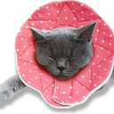 Cat Cone Collar Soft, Pet Recovery Elizabethan E Collar Soft Neck Cone to Stop Licking for Cats & Kittens After Surgery, Cat Surgical Recovery Suit for Wound Cover, Puppy Dog & Rabbit Cone