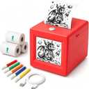AI Voice Sticker Maker for Kids, Mini Inkless Thermal Printer, Portable Label Maker Machine Box for DIY Crafts, Journaling & Doodles, Birthday Toy Gift for Boys and Girls Ages 3+