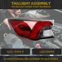 Dasbecan Tail Light Assembly LED Compatible With 2020 2021 2022 Ford Escape Taillight Rear Lamp Left Driver Side LJ6Z-13405-E