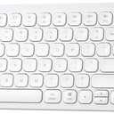 SANWA Multi Device Bluetooth Keyboard with Touchpad, Rechargeable Keypad with Trackpad for Laptop Desktop Computer PC iPad/iPhone Tablet, Compatible with MacBook, Windows, Android, iOS, White