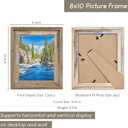 Rustic 8x10 Picture Frame, Reclaimed Barnwood Photo Frame with Real Glass, Distressed Natural Wood Frame for Wall and Tabletop Display, Farmhouse Country Home Office Cabin Dcor