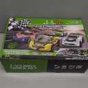 2 in 1 Slot Car Race Track Sets with 4 Slot Cars, 1:43 Electric Car Track for Boys, Dual Racing Game Lap Counter Circular Slope Track Sets, Birthday Gifts Toys for Boys Kids Ages 6 7 8 9 10 11 12