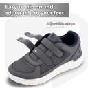 FitVille Diabetic Shoes for Men Extra Wide Width, Mens Diabetic Shoes for Neuropathy Swollen Feet Shoes Pain Relief with Closure(Grey, 14 EEW)