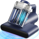 Teant Mattress Vacuum Bed Vacuum Cleaner with 253.7nm UV-C Light, Hyper Helix Motor with 16kPa Strong Suction & 33000 RPM/Min Tapping, HEPA Filter, 149℉ Heat & Ultrasonic & Anion for Bed and Pet