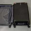 LARVENDER Luggage Sets for Women 5 Piece Hardside Expandable Suitcases with Wheels TSA Lock, Lightweight Travel Carry On Suitcase Set with Cosmetic Case, Black Brown