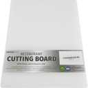 Thirteen Chefs Plastic Cutting Board - 18 x 12 x 0.5 Inch, Professional Grade HDPE, NSF Approved, Large Size and Dishwasher Safe (White)