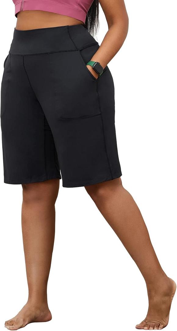 YOHOYOHA Plus Size Women Yoga Shorts-Capris Pants Wide Leg Casual Workout Pants, 3XL
