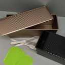 Dipanist 2Pack Pullman Loaf Pans with Lids – 2.2 LB & 1 LB Dough Capacity, NonStick Carbon Steel Bread Pans for Homemade Sandwich and Sourdough Bread, Corrugated Toast Mold