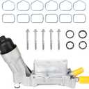 Aluminum Oil Cooler Filter Housing Assembly Kit Compatible with 2011-2023 Chrysler 300 200 Dodge Avenger Charger Jeep Wrangler 2014-2025 Ram ProMaster 1500