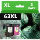 63XL 63 XL 63 Ink Cartridges for HP Printers Ink 63xl Black and Color Ink Cartridge Combo Pack for HP Deskjet 4650 5740 76U61 1111 2130 2131 3630 3632 3830 4520,Combination Pack
