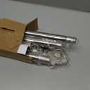 Brushed Nickel Tension Curtain Rod Adjustable Shower Curtain Rods 30-76 In Spring No Drilling or Screw Installation Shower Rod for Bathroom Shower Bar for Closet Kitchen with Brackets