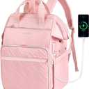 Leudes Knitting Bag Backpack, Yarn Storage Organizer Large Crochet Bag Tote Christmas Gift Yarn Holder Case for Carrying Projects, Knitting Needles (Upgraded Pink)