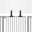 Lumizone Pet Gate Height Extension Kit Height: 13.4” Adjustable Width: 23.6”–41.3” Sliding Design Non-Oppressive Feel Prevents Cats from Jumping (Black, 23.6”–41.3”/60-105cm)