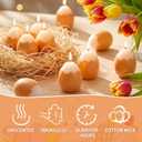 Conelist 12 Pcs Easter Eggs Candles 1.9'' x 2.3'' Colored Egg Shaped Votive Candle Smokeless Tealights for Easter Party Decorations Table Home Gift Supplies (Classic,Brown)