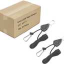 Grow Light Rope Hanger 50Pairs 1/8" 8-Feet Long Heavy Duty Adjustable Rope Clip Hanger, Adjustable Rope Ratchet Hangers 150 Lbs per Pair Used with Grow Light, Grow Bags