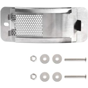 Stainless Steel Draft Door Fit Mini,Small Big Green Egg Kamado Accessories Big Green Egg Parts Screen Replacement Parts for Bottom Vent with Punched Mesh Screen