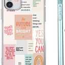 Case for iPhone 11 with Motivational Quotes Design,Encouraging Words Collage Pattern for Teen,Soft TPU Bumper Phone Cover(11,Positive)