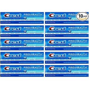 Crest pro health toothpaste clean mint 10 pack 0.85 oz ea