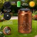 2 Pack Hummingbird Solar Lanterns Outdoor Waterproof Hanging Solar Lights, Garden Decor Gifts for Women Mom Grandma Metal Garden Decorative Lights for Yard, Backyard, Patio, Porch