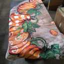 Horaldaily Fall Tablecloth 9090 Inch Round, Thanksgiving Autumn Harvest Pumpkin Mushroom Black Buffalo Plaid Table Cover for Party Picnic Dinner Decor