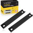 2 Pack Premium Rubber Coated Magnetic License Plate Holder, Magnet Tag, Demo Tag Test Drive, Car Dealer Magnet Bar License Plate Frame with Screws No Scratch for Car Truck (Black)