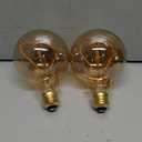 Lxcom Lighting Decorative Light Bulb, G95 Vintage Globe Led Dimmable Hearts Edison Bulb,4W(40W Equivalent),2300K Warm Yellow, E26/E27 Base, Amber Glass, Pack of 2
