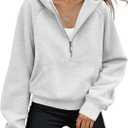 AUTOMET Womens Hoodies Fleece Fall Fashion Outfits Workout Sweatshirts Y2k Winter Zip Up Jackets Oversized Tops Clothes 2026 (Gray, L)