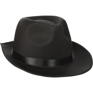 Rubies Adult Deluxe Costume Fedora, Black for Themed Parties and Halloween