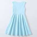 JE Sterguard Girls Dresses with Pockets, Girl Skater Dress for Girls 4t-14 Cotton Sleeveless Party Casual Clothes (Blue, XL)